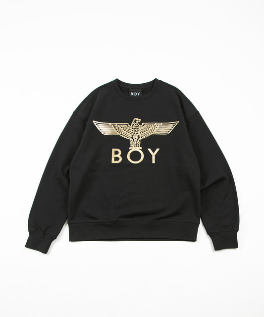 EAGLE BOY LOGO SWEAT BLACK×GOLD【AFJ-2100-SWB02】