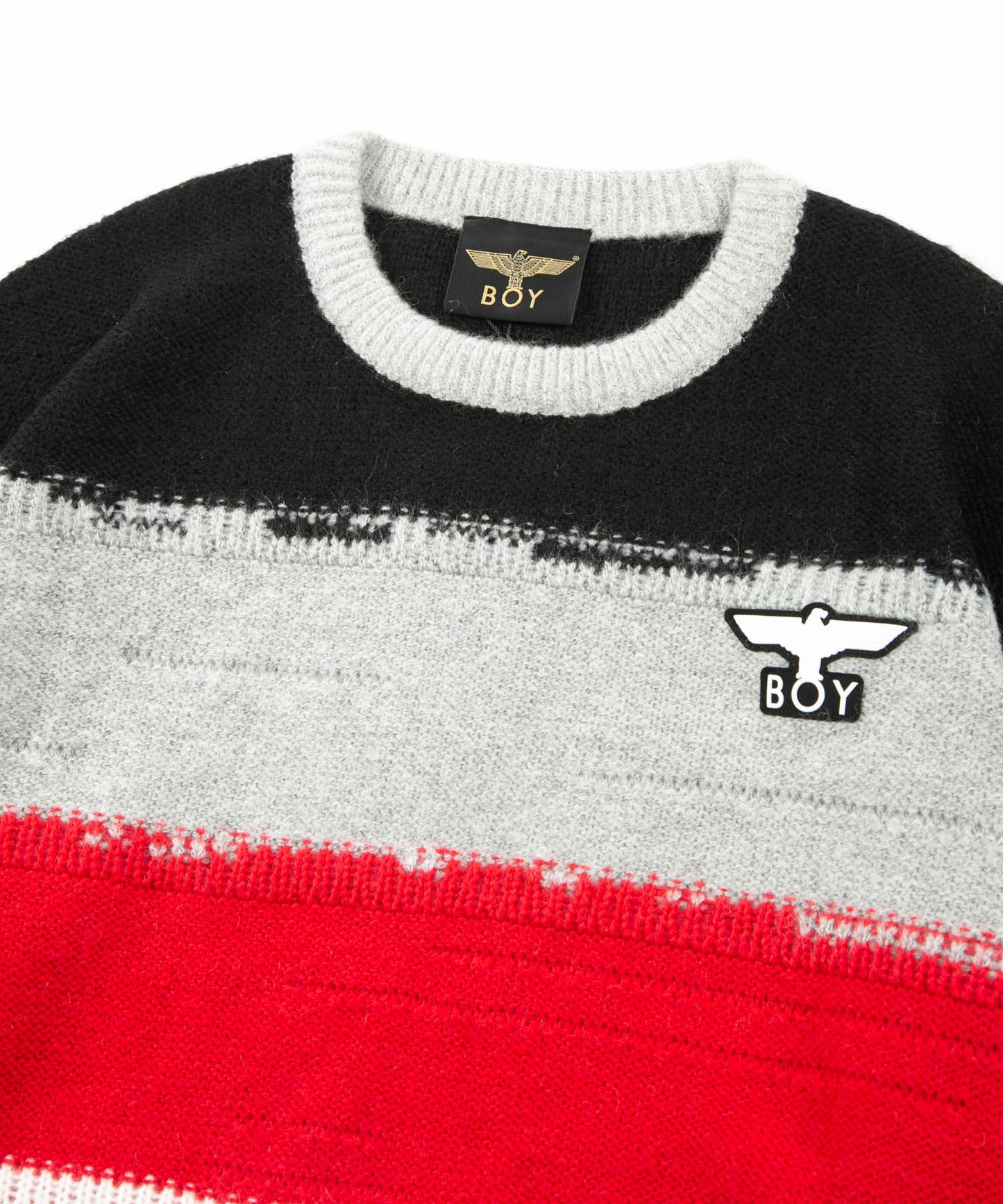 BORDER CREW NECK KNIT MULTI【B231N6000102】