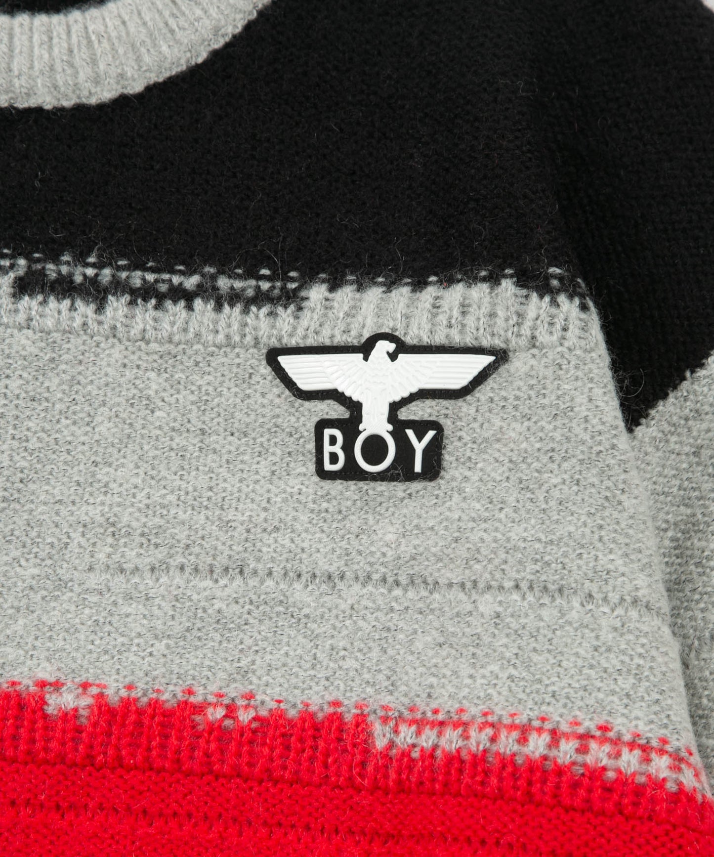 BORDER CREW NECK KNIT MULTI【B231N6000102】