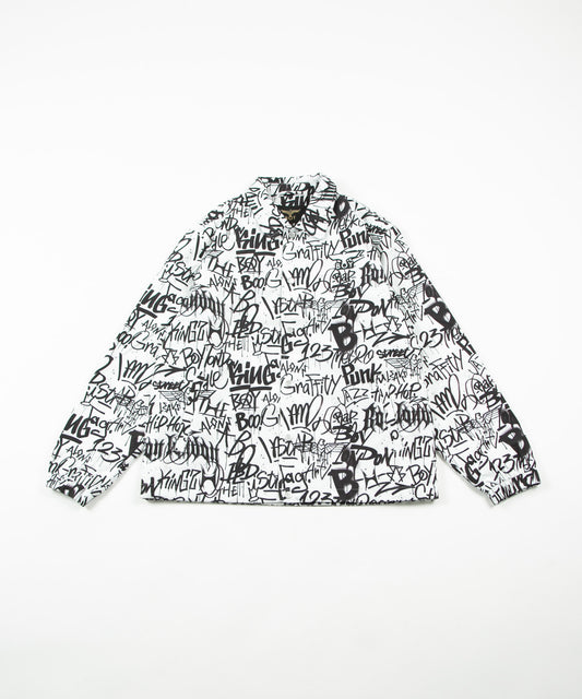 GRAFFITI COACH JACKET WHITE【B231N2300401】