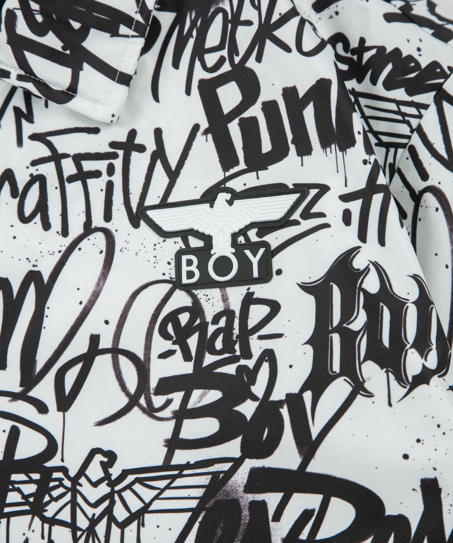 GRAFFITI COACH JACKET WHITE【B231N2300401】
