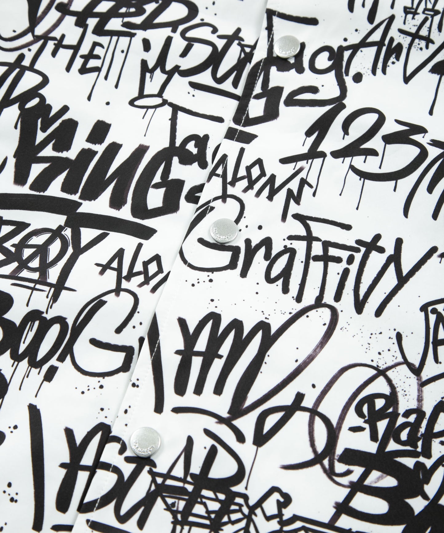 GRAFFITI COACH JACKET WHITE【B231N2300401】