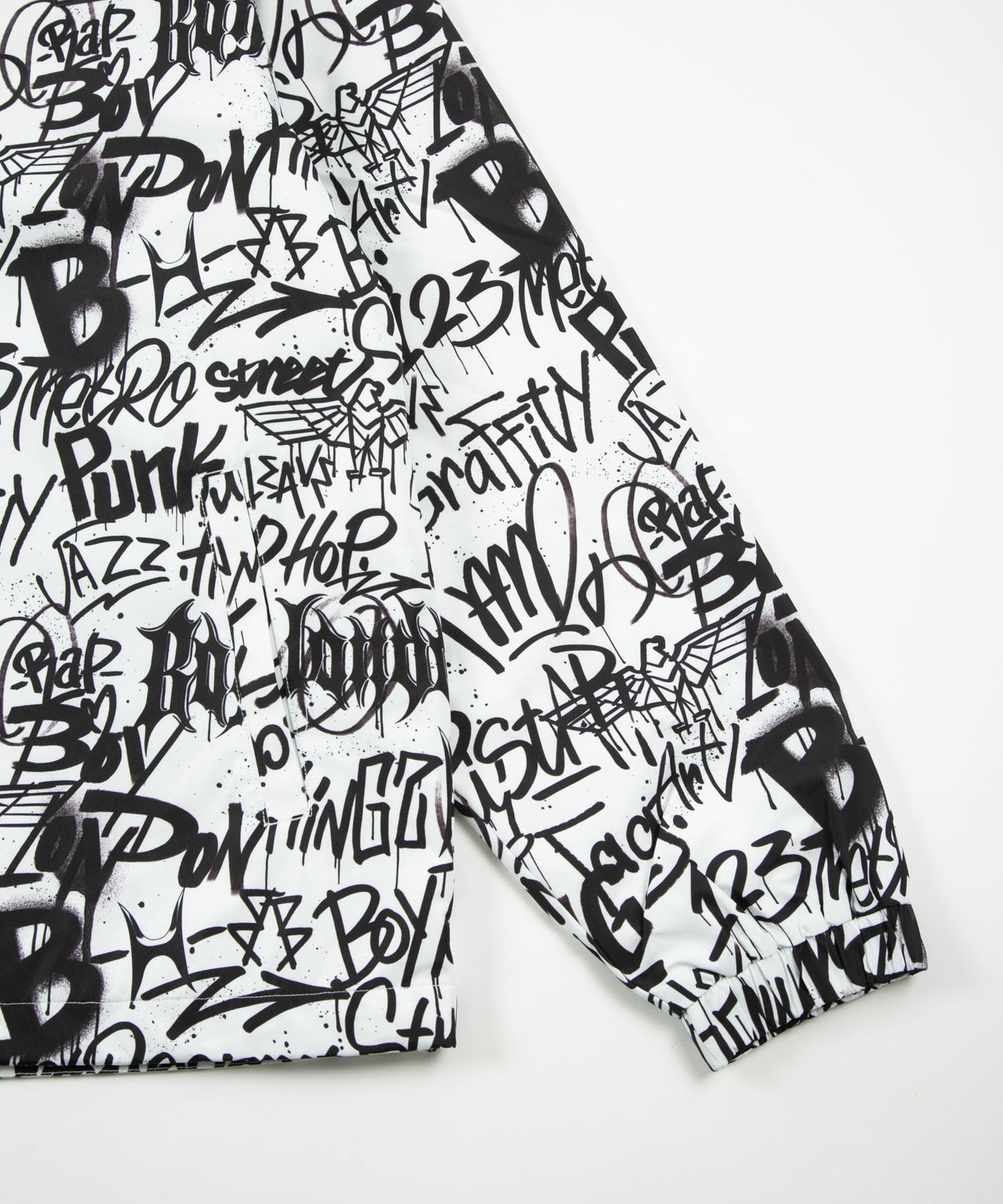 GRAFFITI COACH JACKET WHITE【B231N2300401】