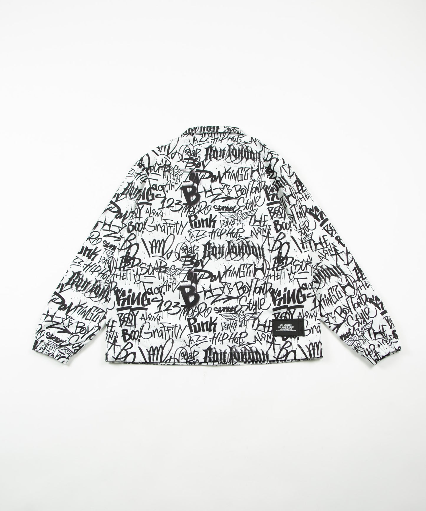 GRAFFITI COACH JACKET WHITE【B231N2300401】