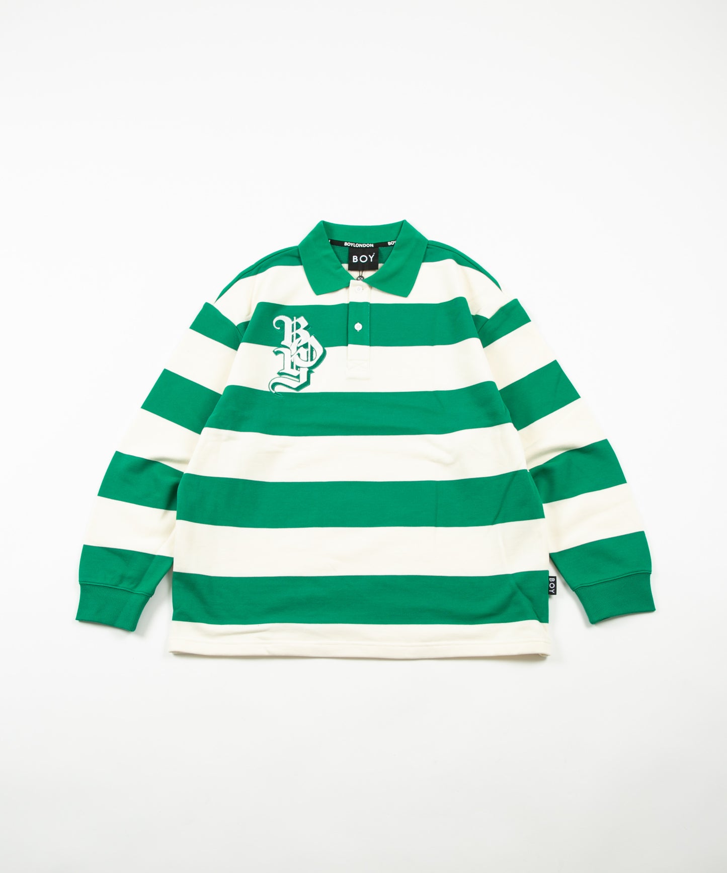 SWEAT RUGBY SHIRT GREEN【B231N0370405】