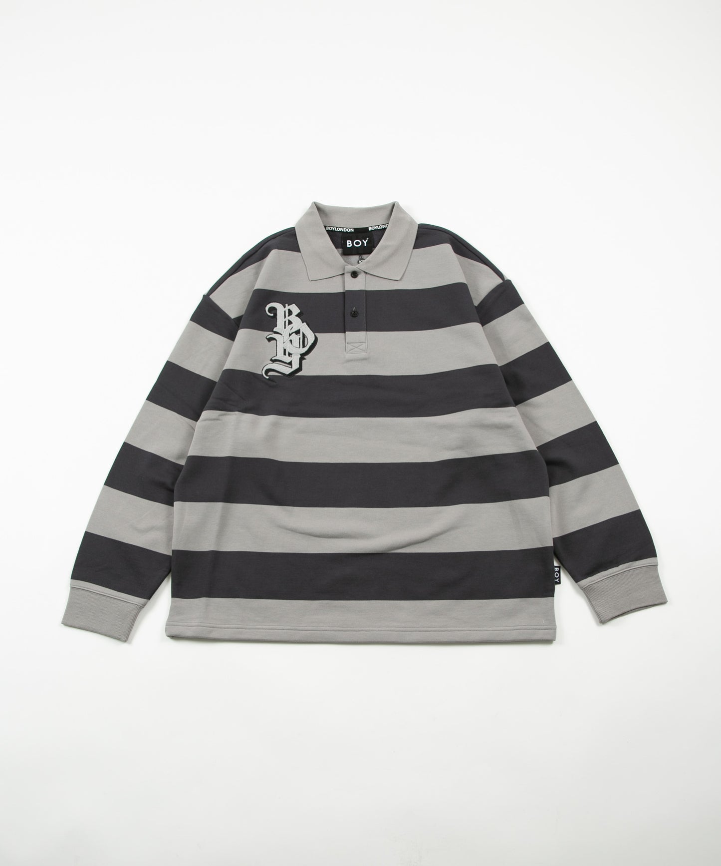 SWEAT RUGBY SHIRT GREY【B231N0370403】