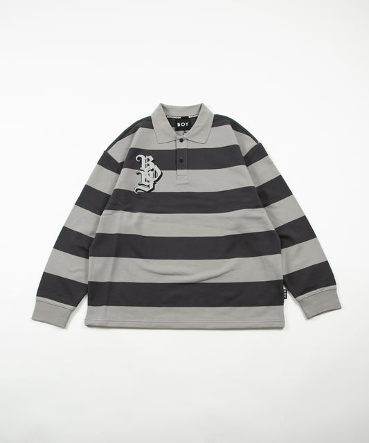 SWEAT RUGBY SHIRT GREY【B231N0370403】