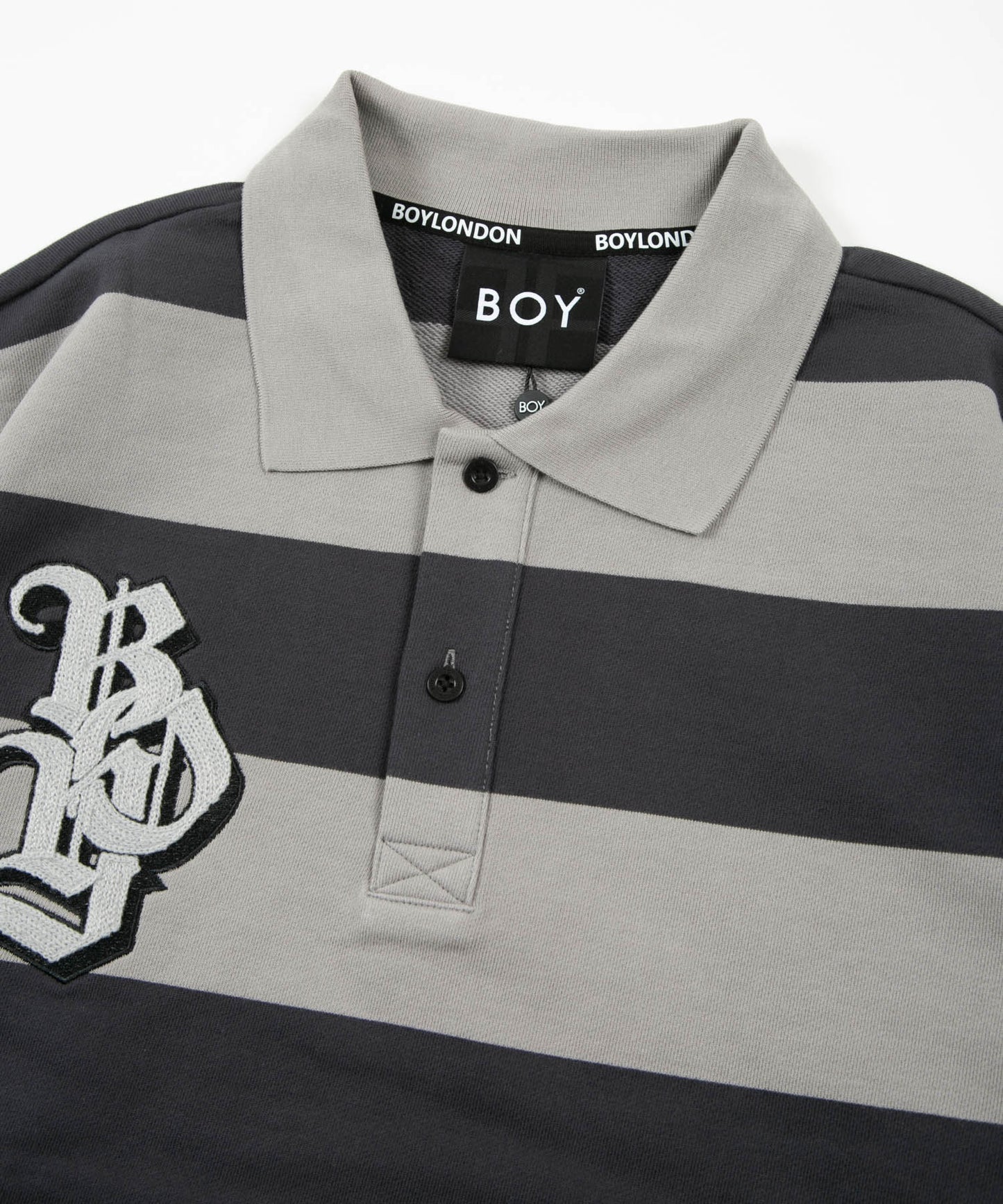 SWEAT RUGBY SHIRT GREY【B231N0370403】
