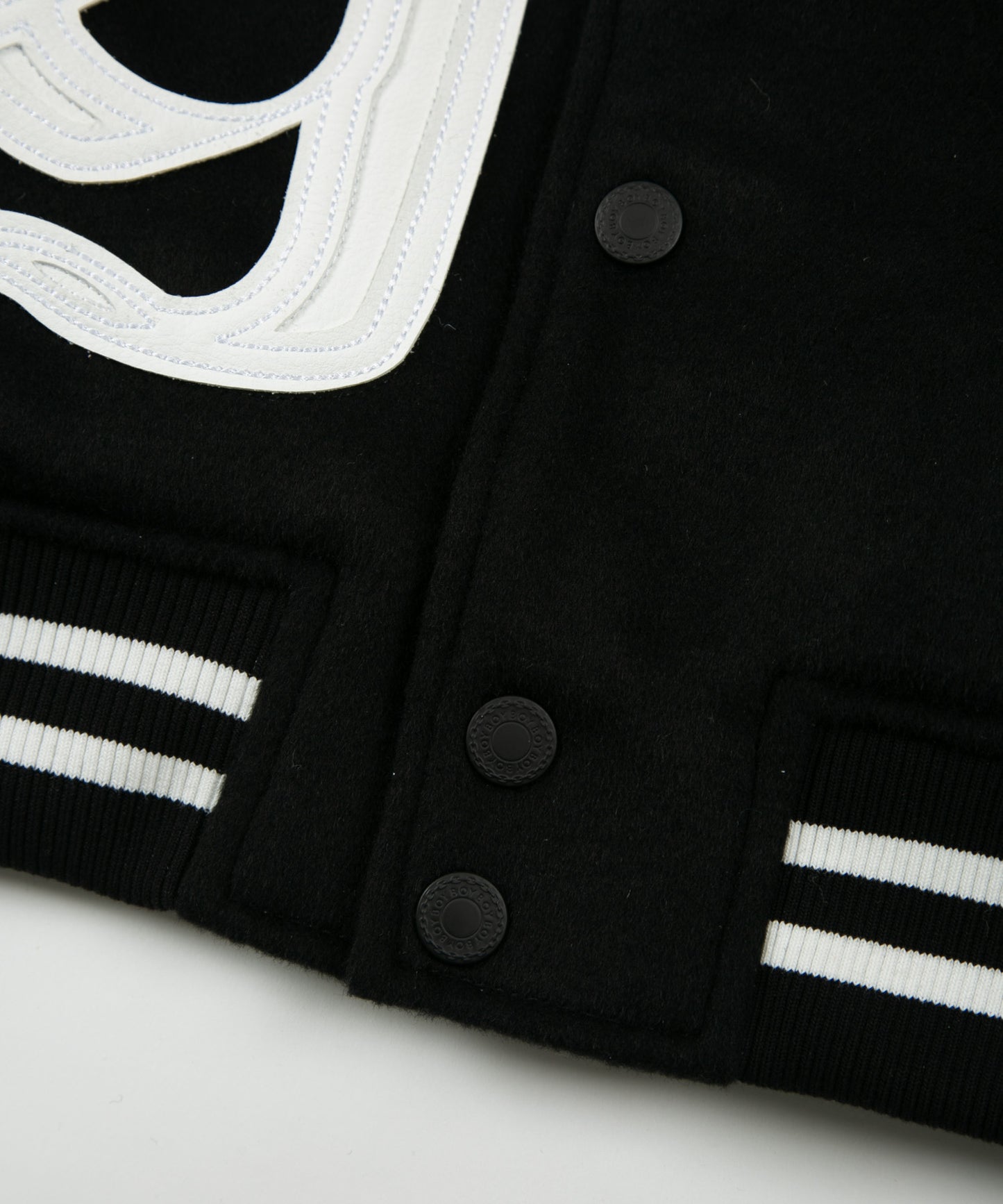 OVERSIZED STADIUM JACKET BLACK【B224M2970102】