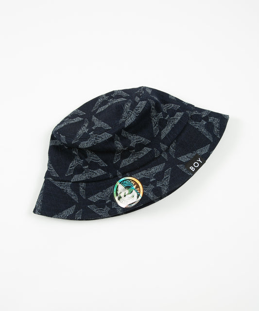 EAGLE JACQUARD BUCKET HAT MING BLUE【B231N9070216】
