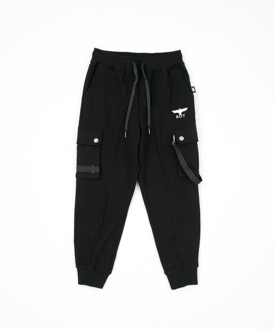 CARGO POCKET JOGGERS BLACK【B223N1500502】