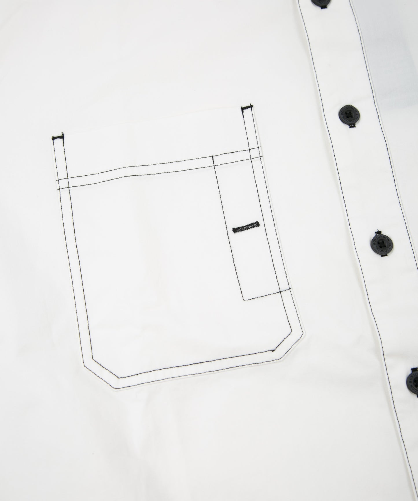 COTTON STITCH SHIRT WHITE【B223M2170001】