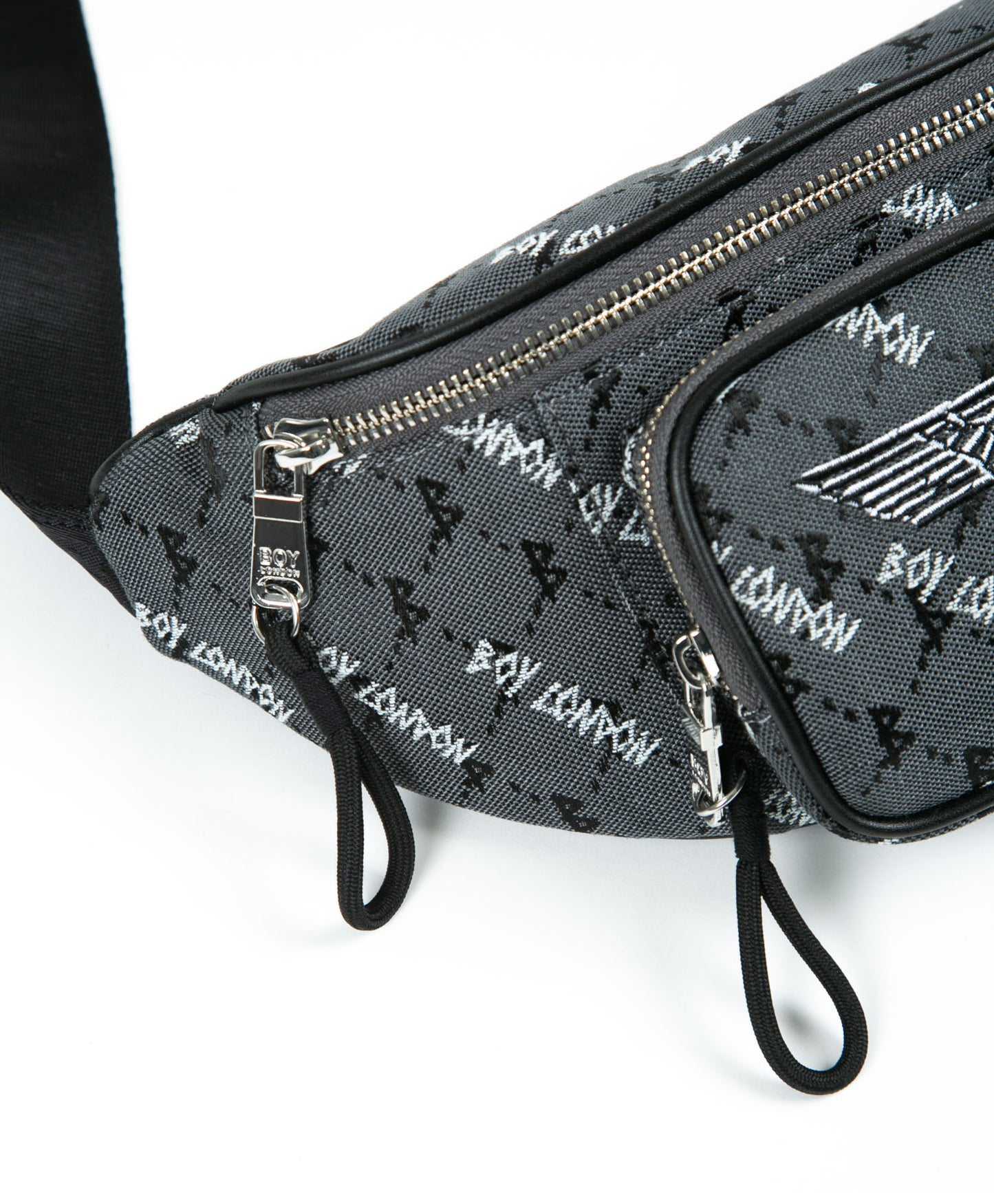 JACQUARD WAIST BAG BLACK【B224N8501202】