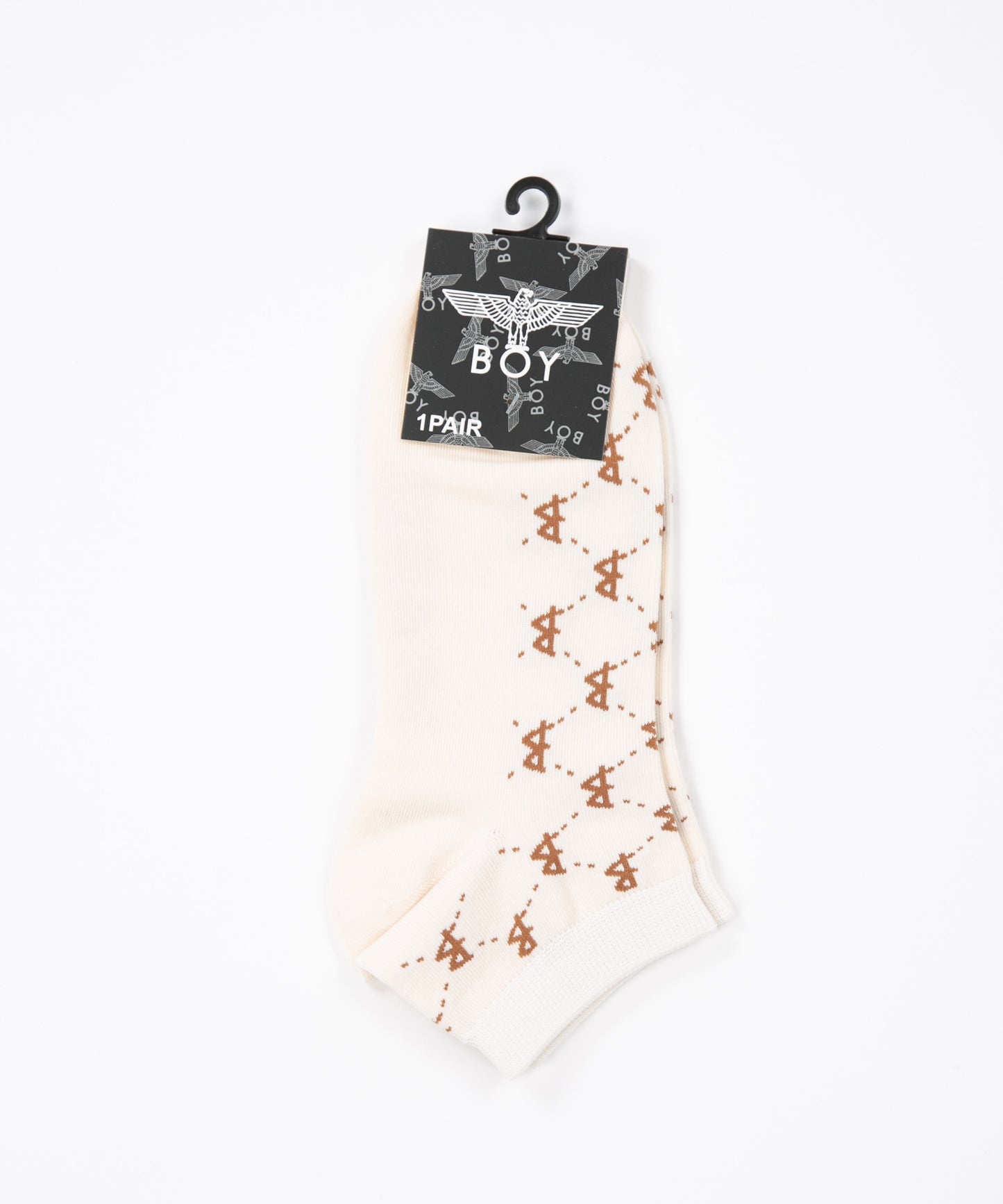 BOY PATTERNED SHORT SOCKS WHITE【B223N8300201】