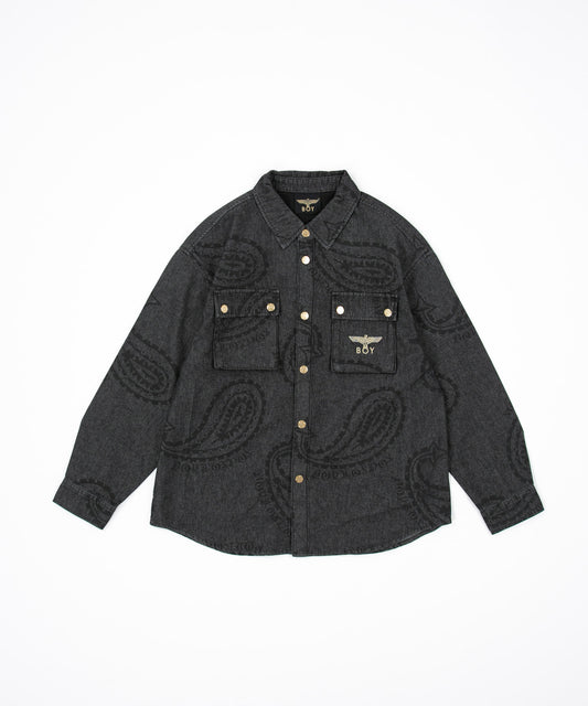 PAISLEY DENIM SHIRT【B223N4800302】