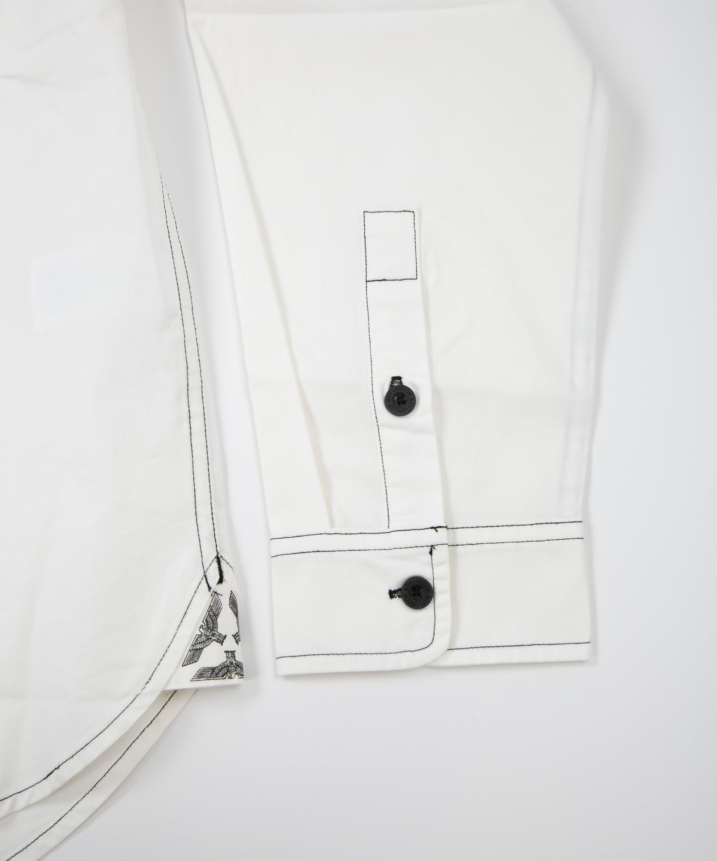 COTTON STITCH SHIRT WHITE【B223M2170001】