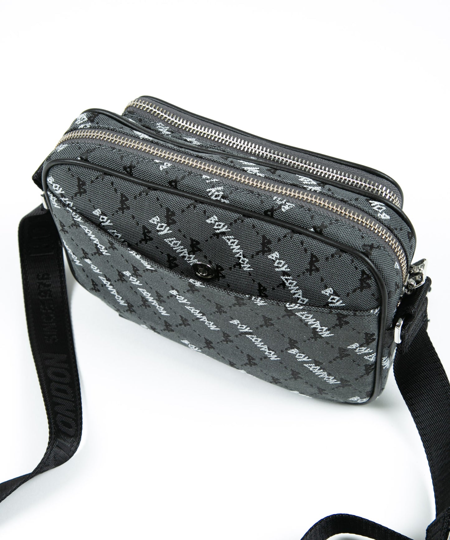 JACQUARD SQUARE SHOULDER BAG BLACK【B224N8500702】
