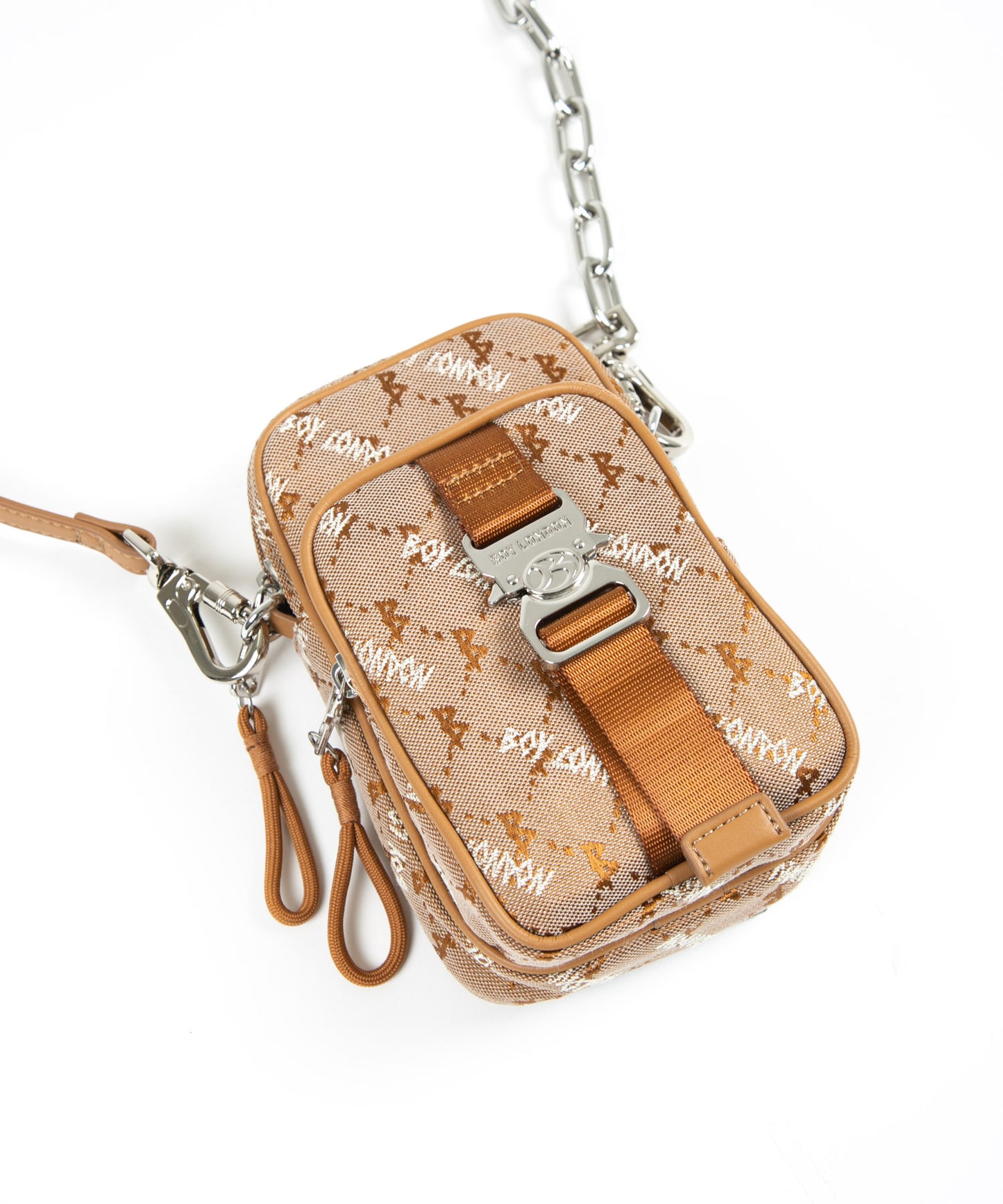 JACQUARD POCKET SHOULDER BAG BROWN【B224N8500808】