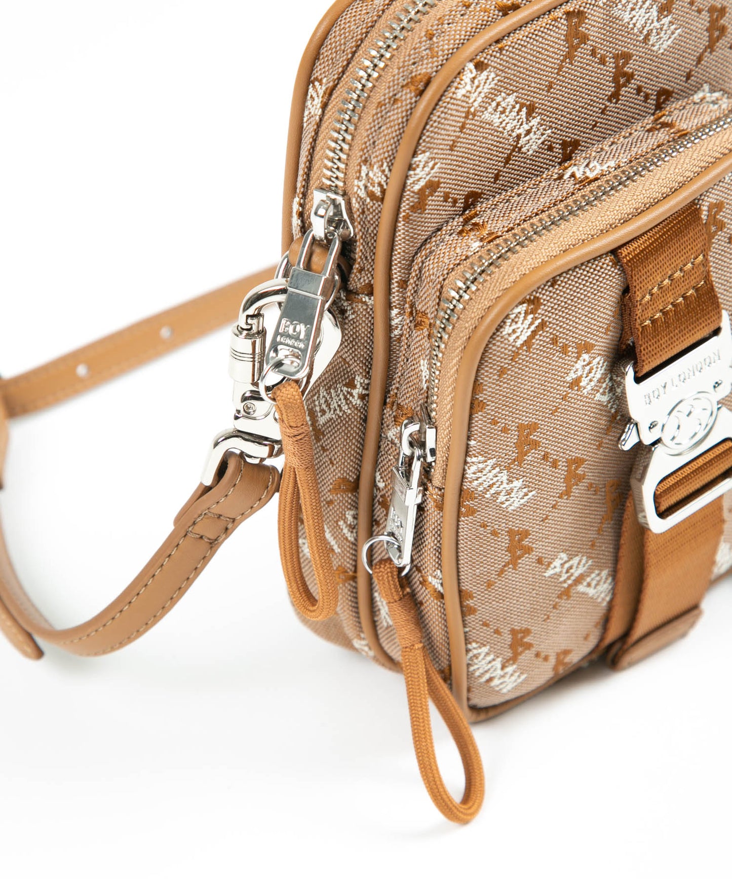 JACQUARD POCKET SHOULDER BAG BROWN【B224N8500808】