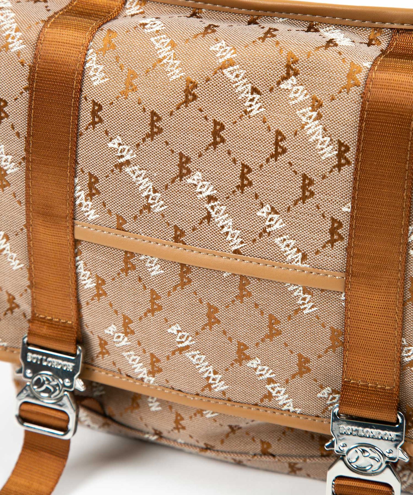 JACQUARD MINI MESSENGER BAG BROWN【B224N8500908】