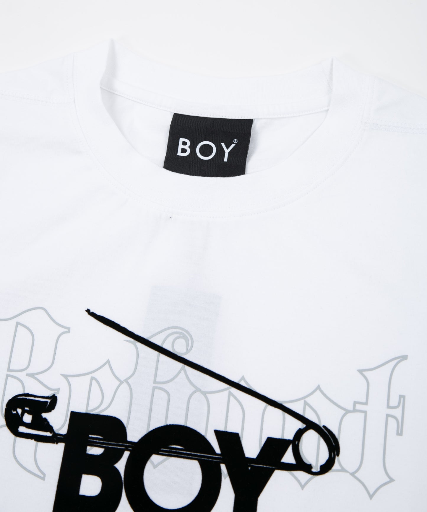 BOY SAFETY PIN TEE WHITE【B223M0170501】