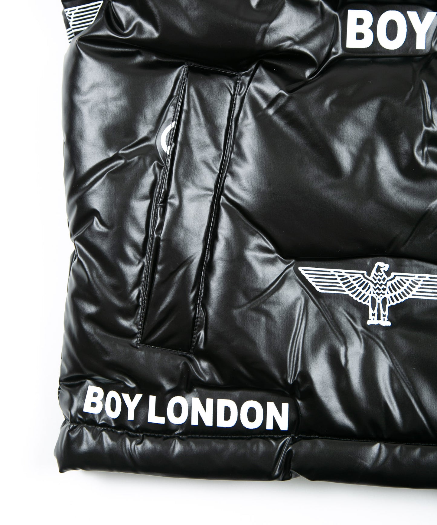 LOGO PATTERN DOWN VEST BLACK【B224N3000102】