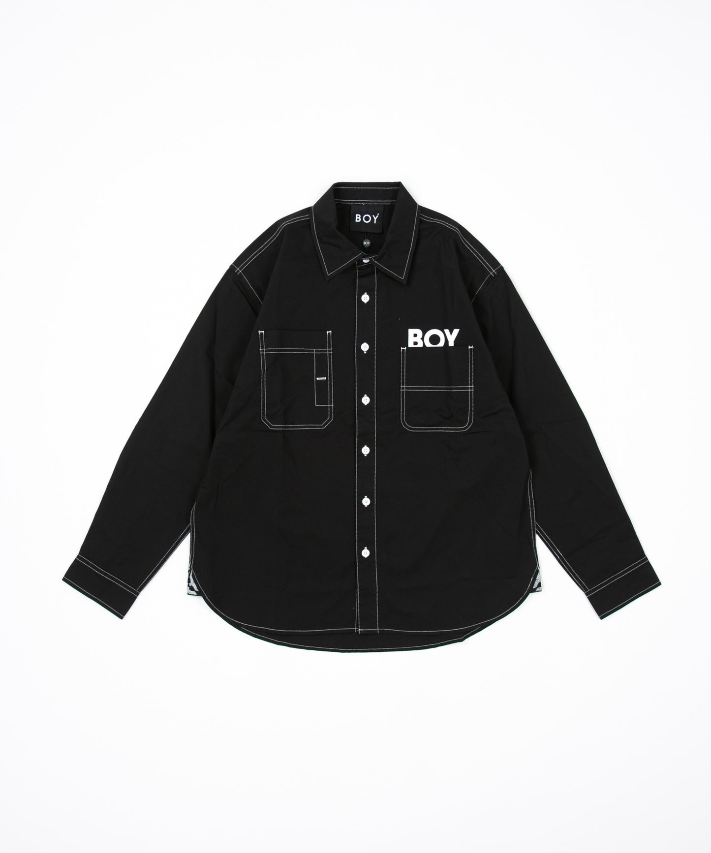 COTTON STITCH SHIRT BLACK【B223M2170002】