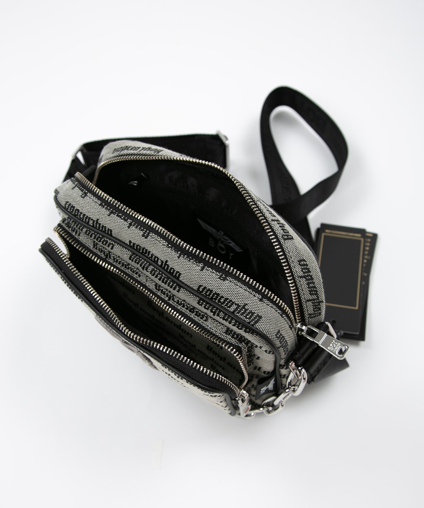 CHAIN DESIGN SHOULDER BAG GREY【B223N8500303】