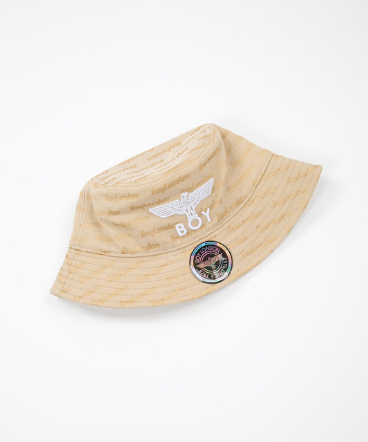 BOY JACQUARD BUCKET HAT KHAKI【B223N9000613】