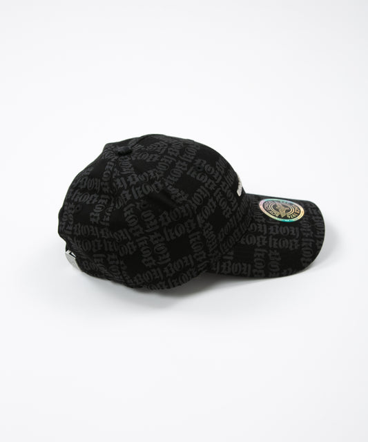 BOY LOGO PATTERNED CAP BLACK【B223N9000402】