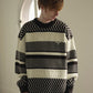 BOYLONDON PUZZLE KNIT BLACK WHITE【B244N6000702】