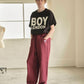 BOY LOOSE SWEAT PANTS WINE RED【B251N1501230】