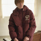 EAGLE EMBROIDERY REGULAR DOWN JACKET WINE RED【B244N2803430】