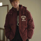 EAGLE EMBROIDERY REGULAR DOWN JACKET WINE RED【B244N2803430】