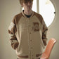 EARTHY STADIUM JUMPER KHAKI BROWN【B244N2303411】