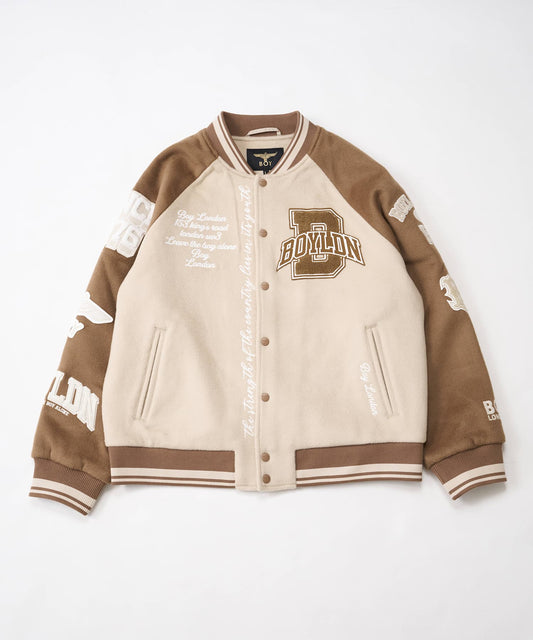 EARTHY STADIUM JUMPER KHAKI BROWN【B244N2303411】