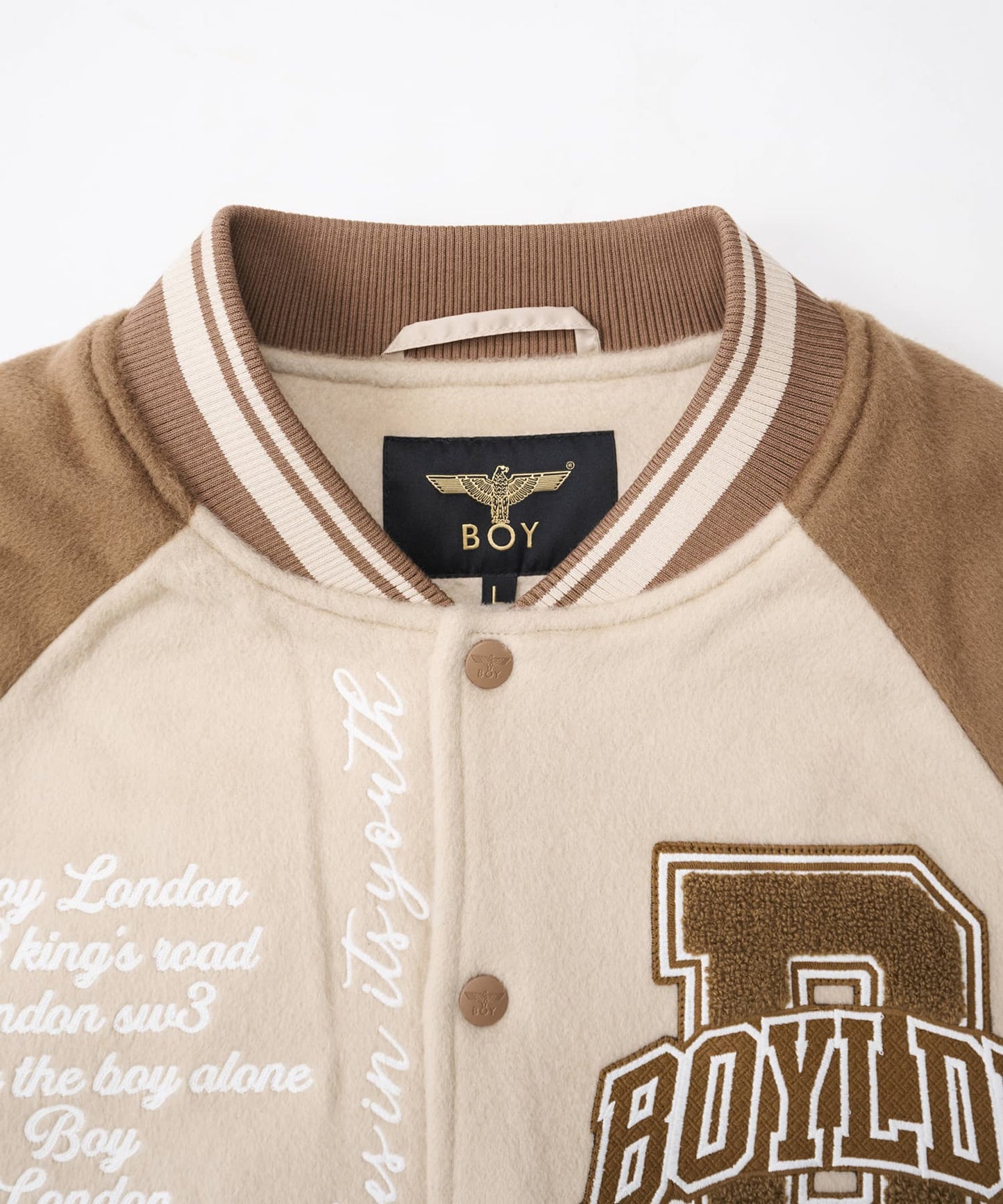 EARTHY STADIUM JUMPER KHAKI BROWN【B244N2303411】