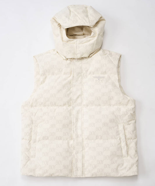 BOY HOODED DOWN VEST CREAMY WHITE【B244N3001031】