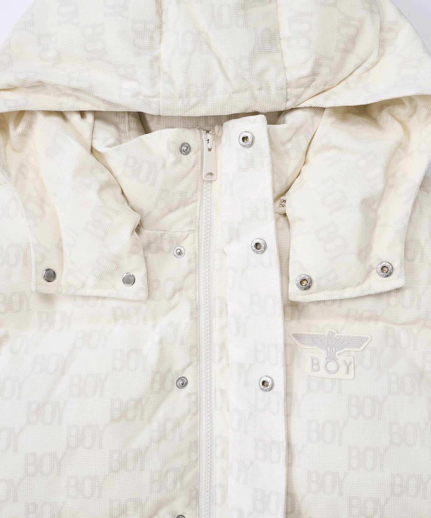 BOY HOODED DOWN VEST CREAMY WHITE【B244N3001031】