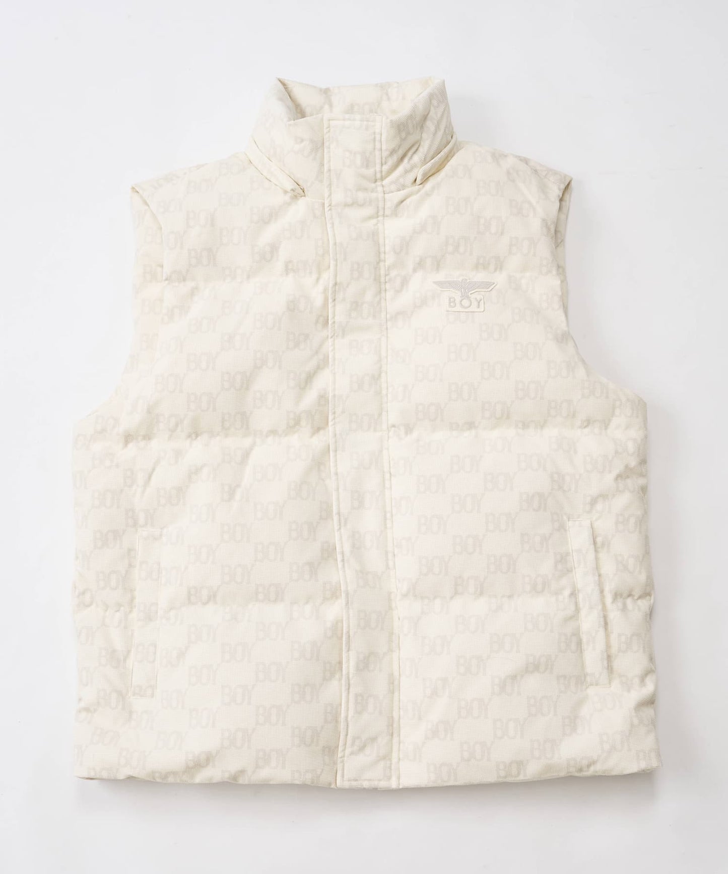 BOY HOODED DOWN VEST CREAMY WHITE【B244N3001031】