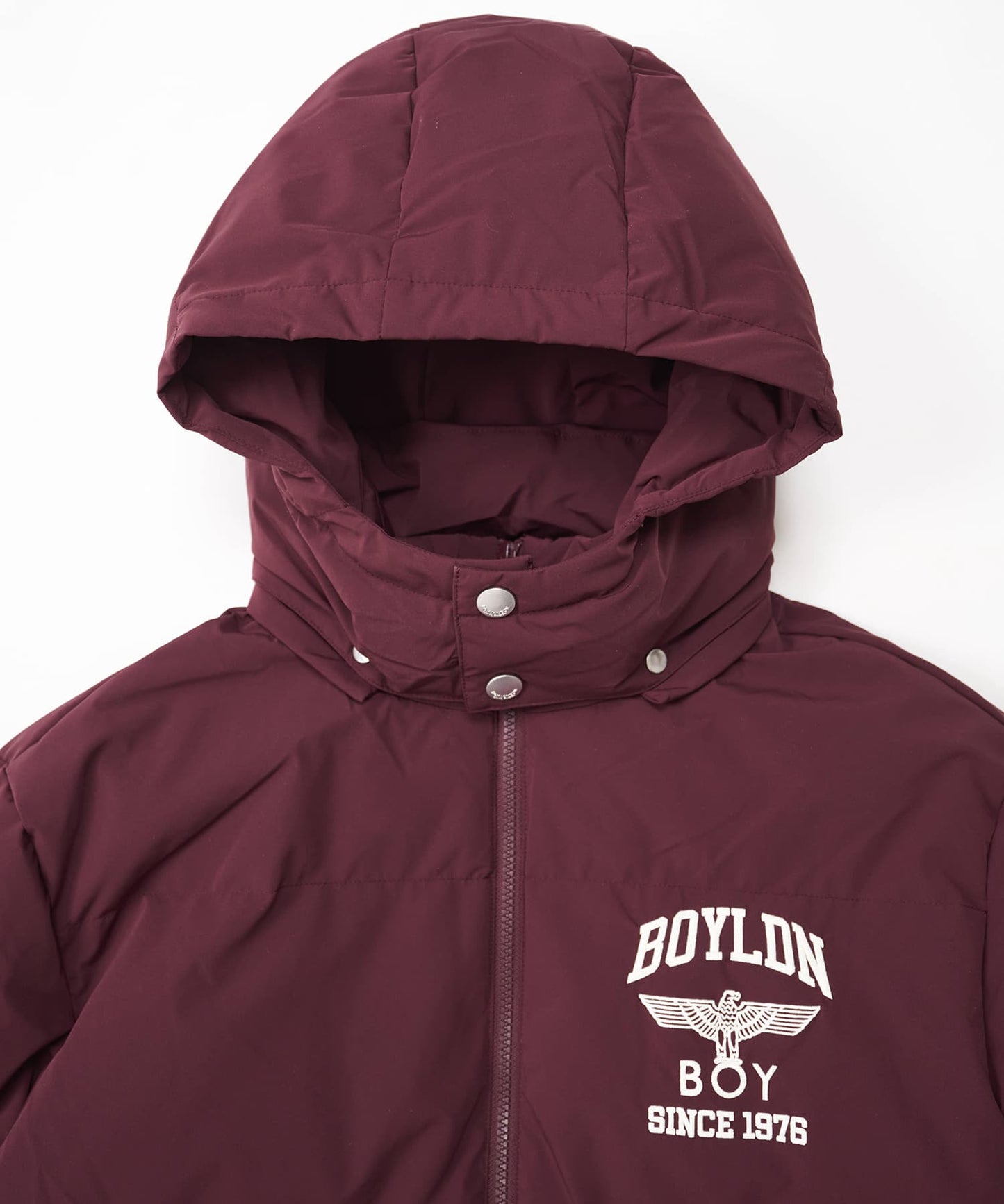 EAGLE EMBROIDERY REGULAR DOWN JACKET WINE RED【B244N2803430】