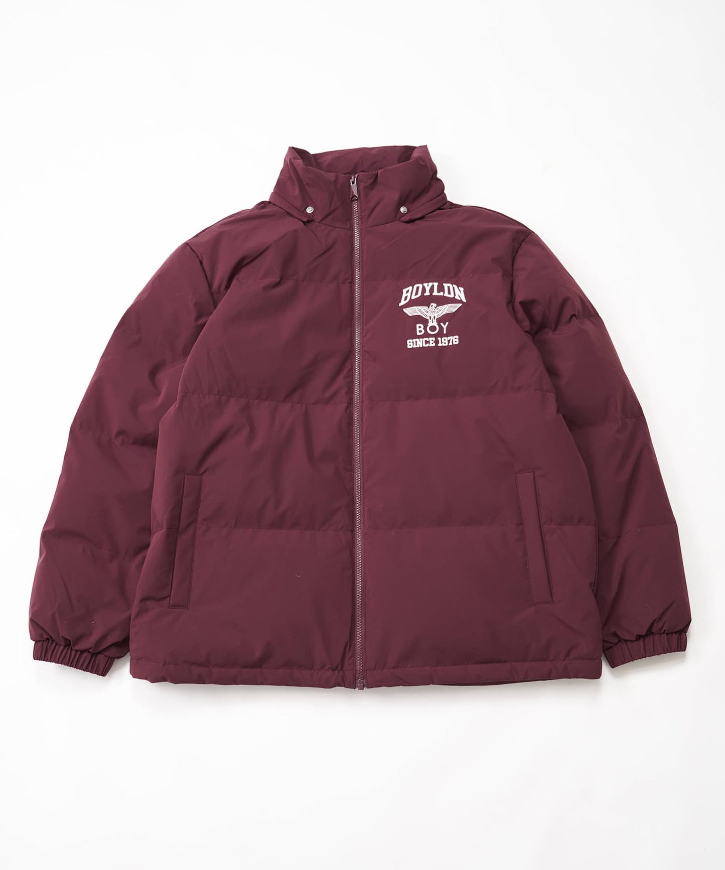 EAGLE EMBROIDERY REGULAR DOWN JACKET WINE RED【B244N2803430】