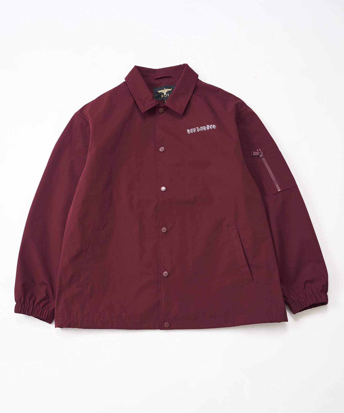 BOY EAGLE EMBROIDERY COACH JACKET WINE RED【B251N2500330】