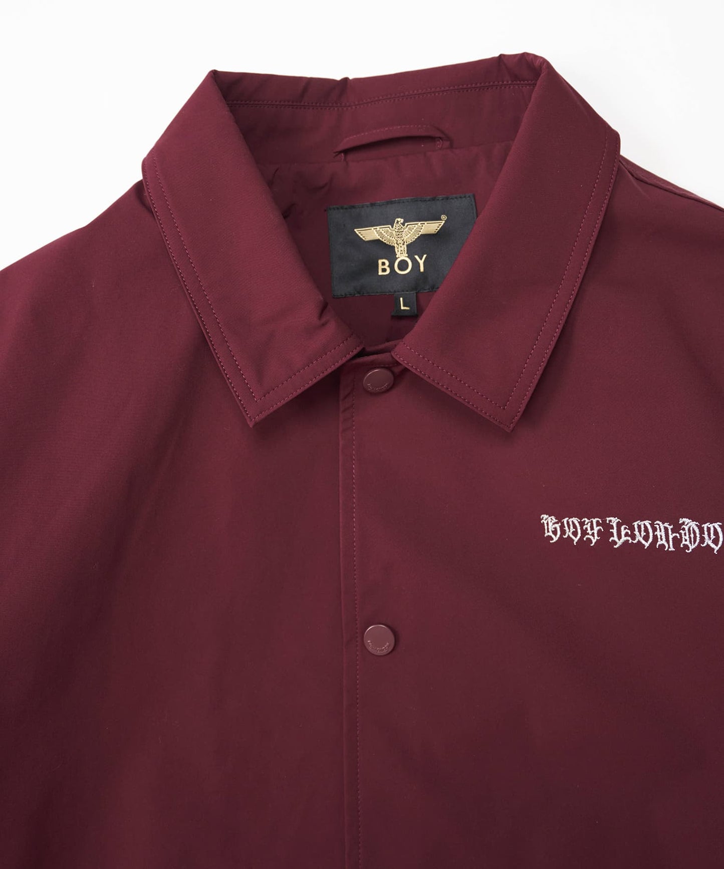 BOY EAGLE EMBROIDERY COACH JACKET WINE RED【B251N2500330】