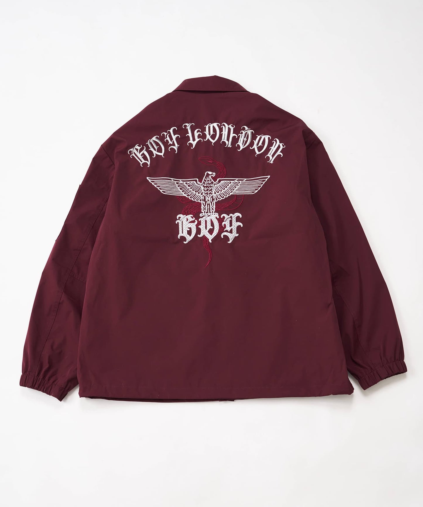 BOY EAGLE EMBROIDERY COACH JACKET WINE RED【B251N2500330】