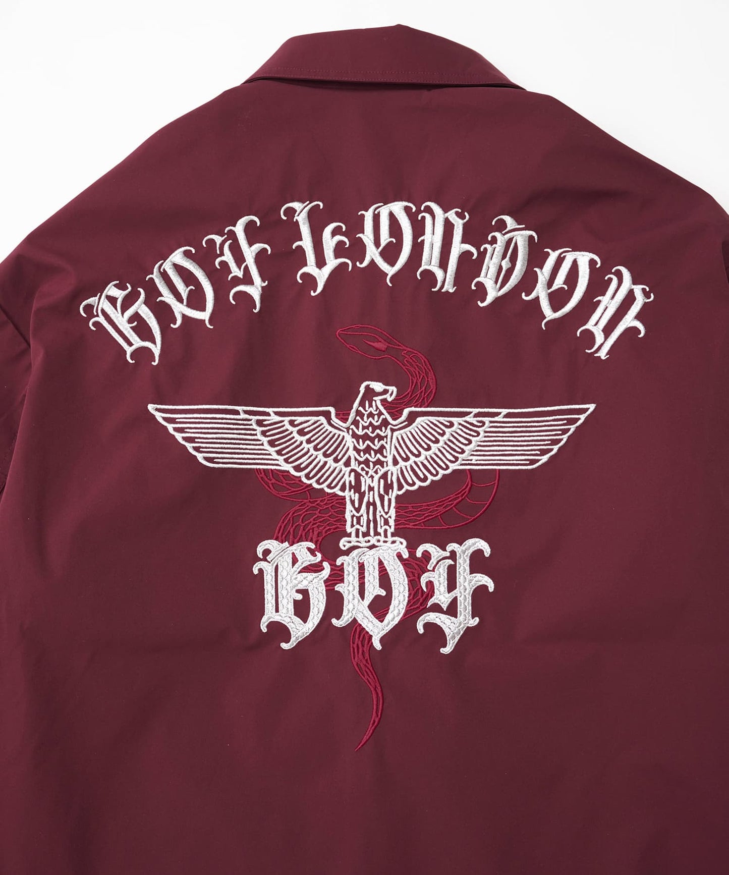 BOY EAGLE EMBROIDERY COACH JACKET WINE RED【B251N2500330】