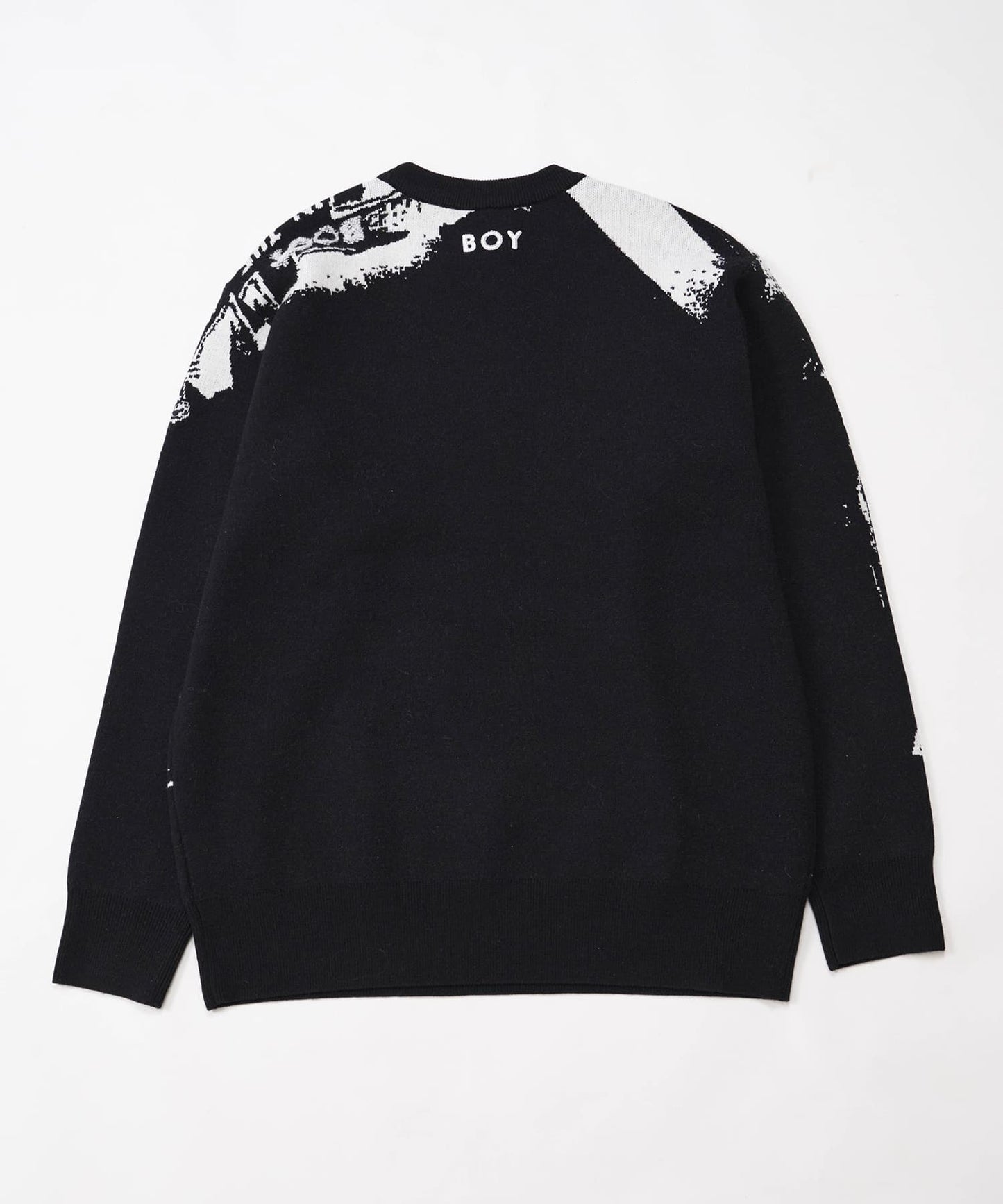 JACQUARD KNIT PULLOVER BLACK【B251M6000502】