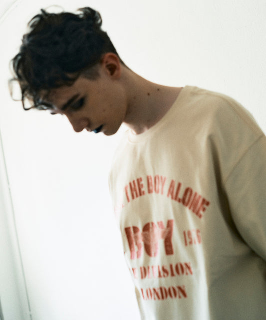 VINTAGE PRINTED HEAVY WEIGHT TEE WHITE【B232N0172531】