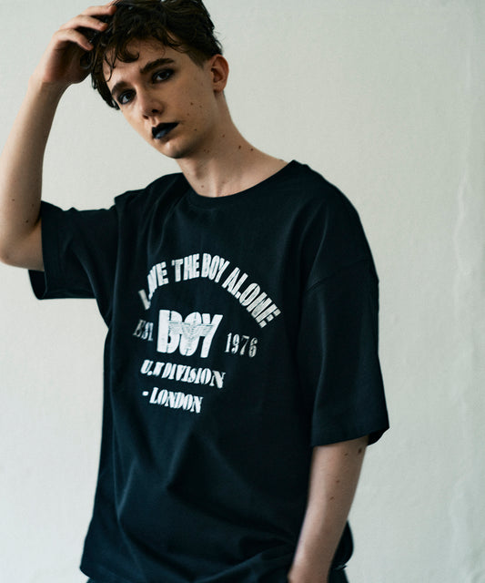 VINTAGE PRINTED HEAVY WEIGHT TEE BLACK【B232N0172502】