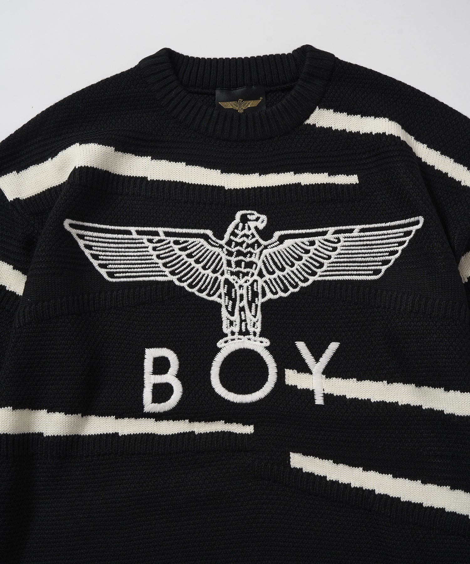BOY Embroidery Puzzle KNIT BLACK【B233N6000302】 – BOY LONDON